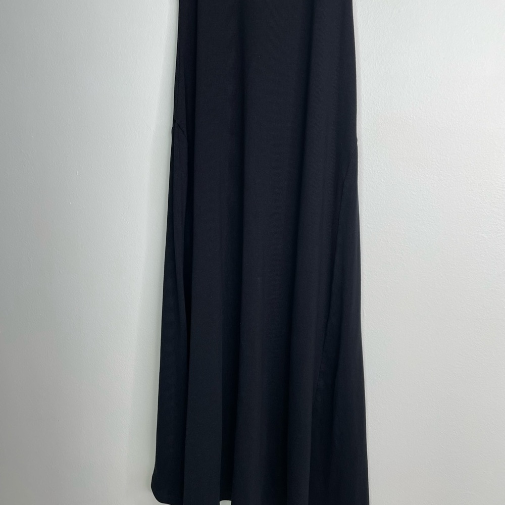 Ribbed Black Coquette Fairycore Whimsigoth Sleeveless spaghetti Dress size XS - Picture 4 of 9